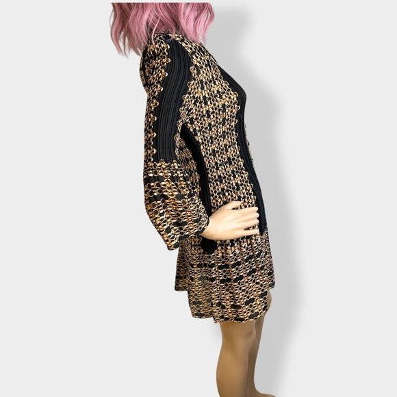 Alfani Chain‎ Print Pleated Button Down Dress - Picture 2 of 4